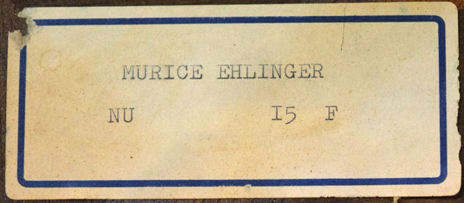 モーリス　エランジェ（MURICE　EHLINGER）「裸婦」油絵・仏F15号　額裏シール拡大画像1