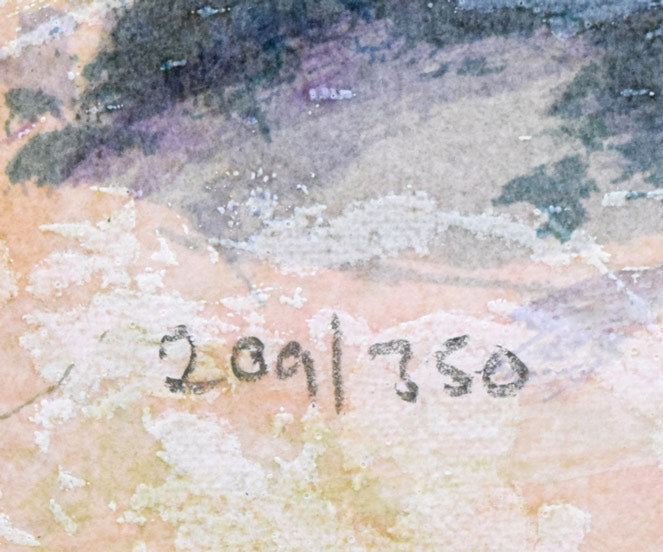ロイ・フェアチャイルド「白い花束」シルクスクリーン版画　限定番号（ed,209/350）