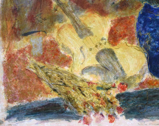ロイ　フェアチャイルド（Roy　Fairchild）「白い花束」シルクスクリーン版画　拡大画像2