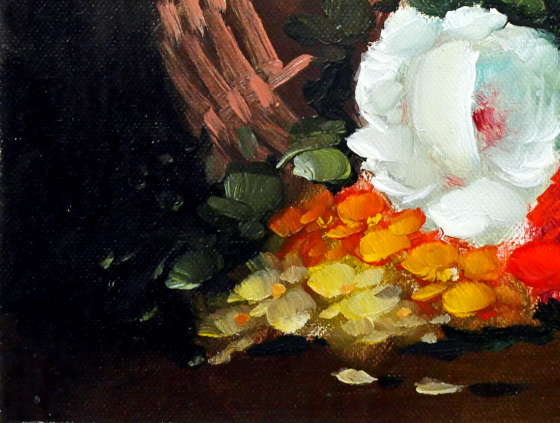 FERRER「薔薇」油絵・F3号　拡大画像3