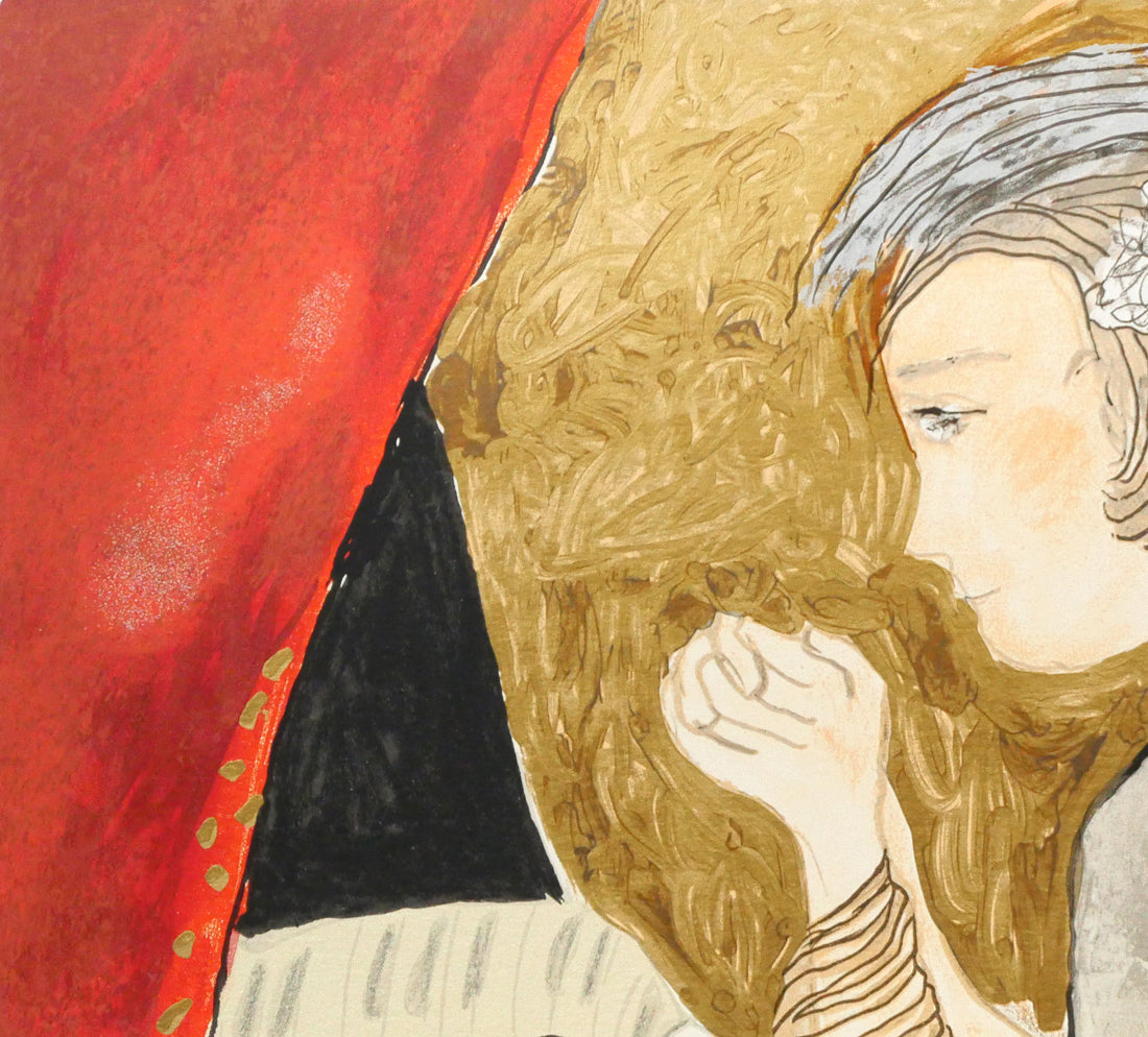 フジ子ヘミング「お祈り」シルクスクリーン版画　拡大画像1