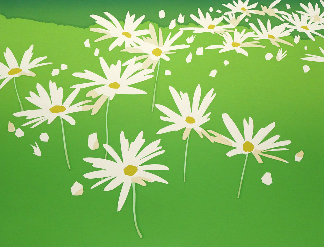 藤倉英幸「白い花」シルクスクリーン版画 絵画買取・販売の小竹美術