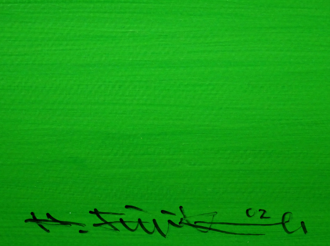 藤倉英幸「若い夏」アクリル画（原画1点物）・10号　サイン・年記（2002年作）