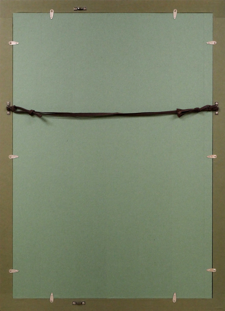 藤野千鶴子「抽象画1」パステル画・10号　額縁裏側画像