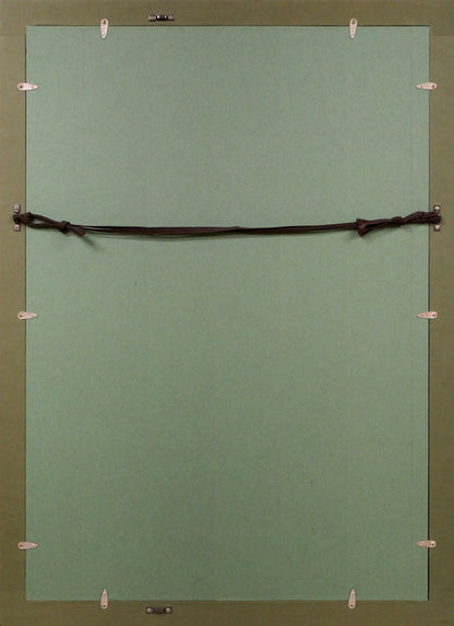 藤野千鶴子「抽象画1」パステル画・10号　額縁裏側画像