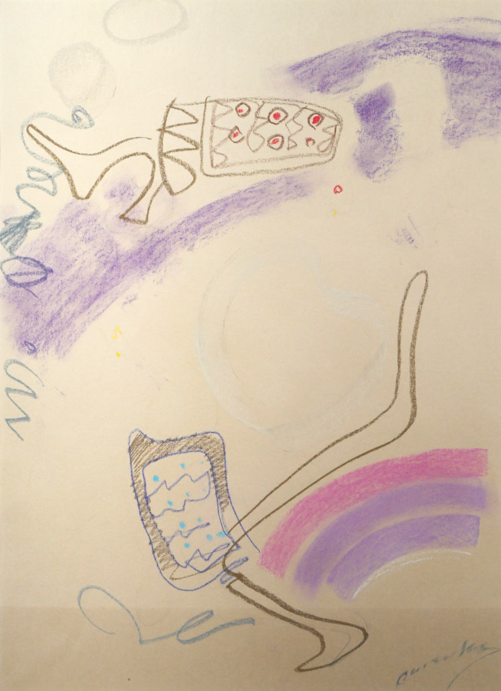 藤野千鶴子「抽象画2」パステル画・10号　作品全体画像