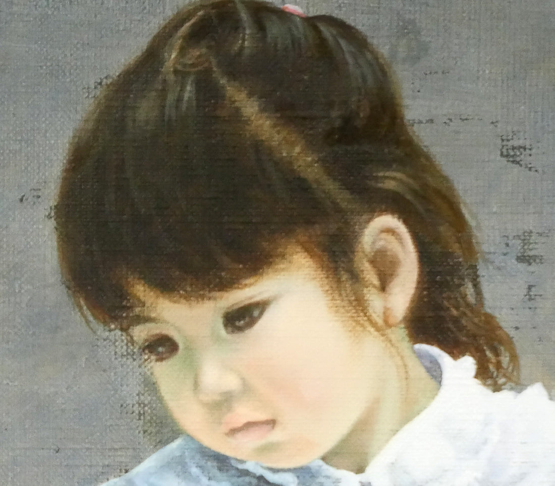 藤岡心象「陽だまり」油絵・F10号 絵画買取・販売の小竹美術