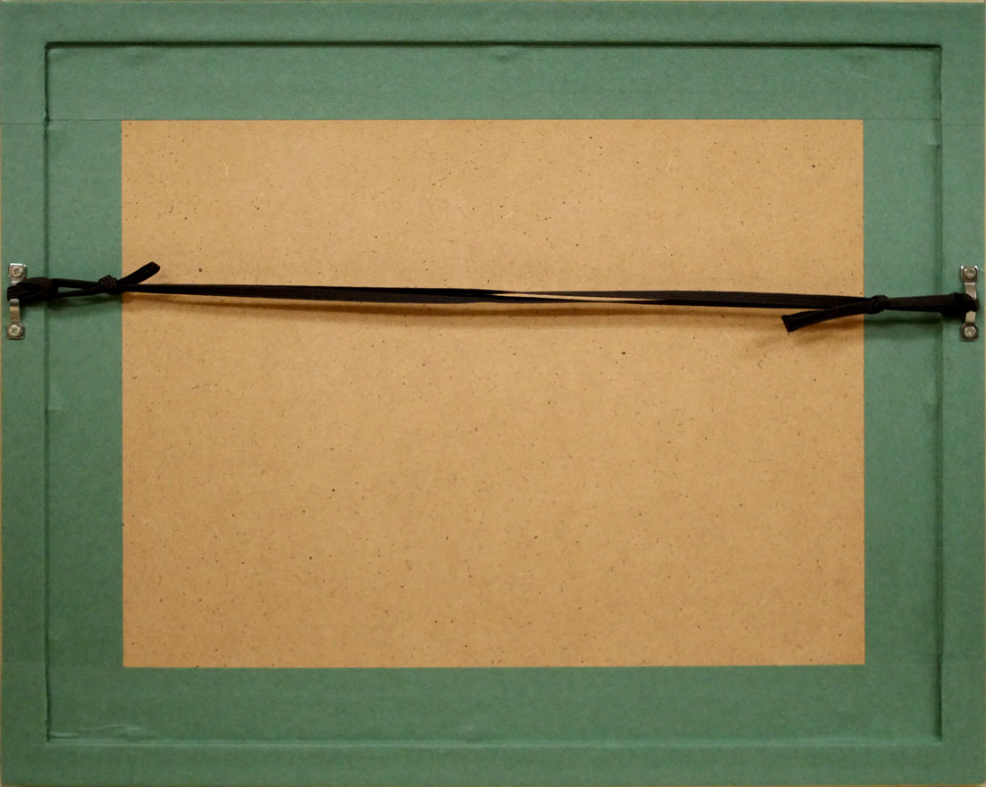 藤城清治「春よ来い（日本の愛唱歌・2月）」レフグラフ版画　額縁裏側画像