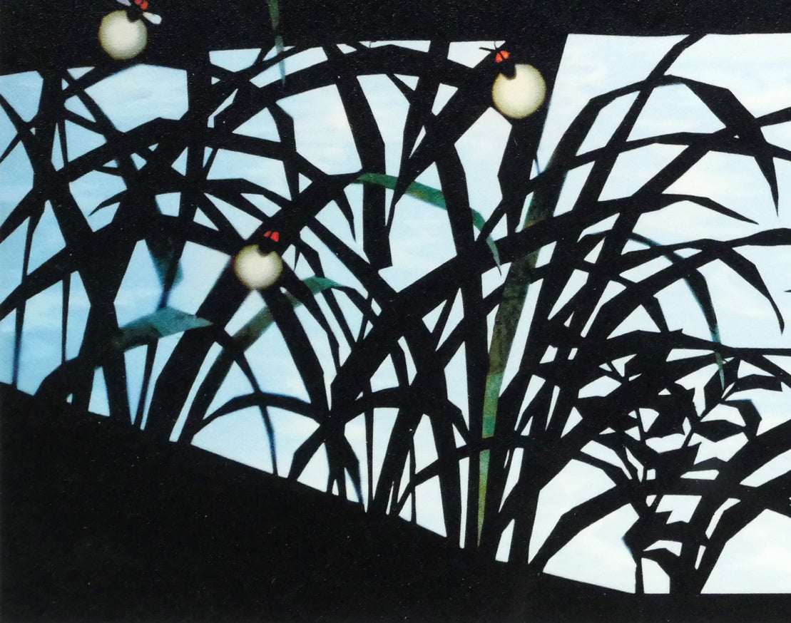 藤城清治「ほたるこい（日本の愛唱歌・6月）」レフグラフ版画　拡大画像4