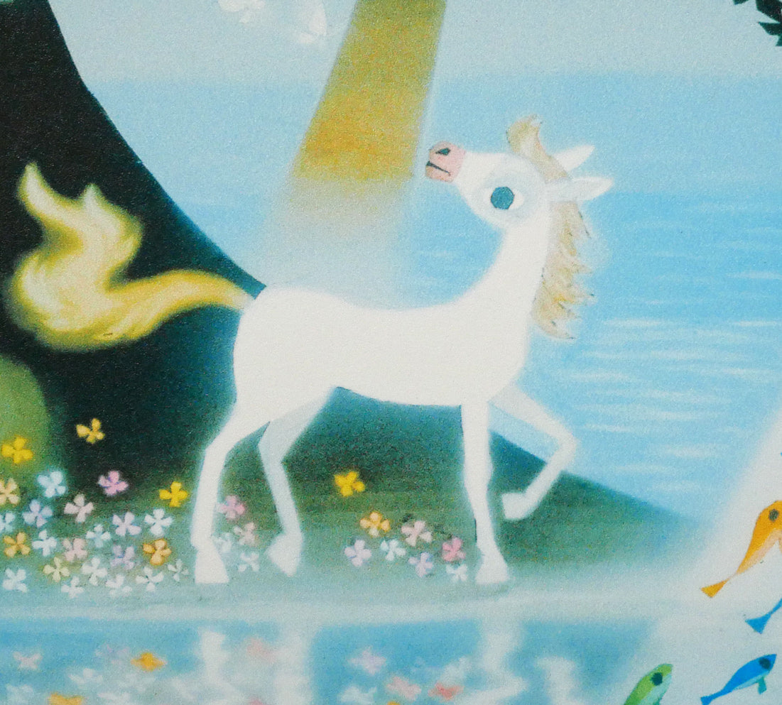 藤城清治「生きるよろこび」レフグラフ版画　拡大画像7