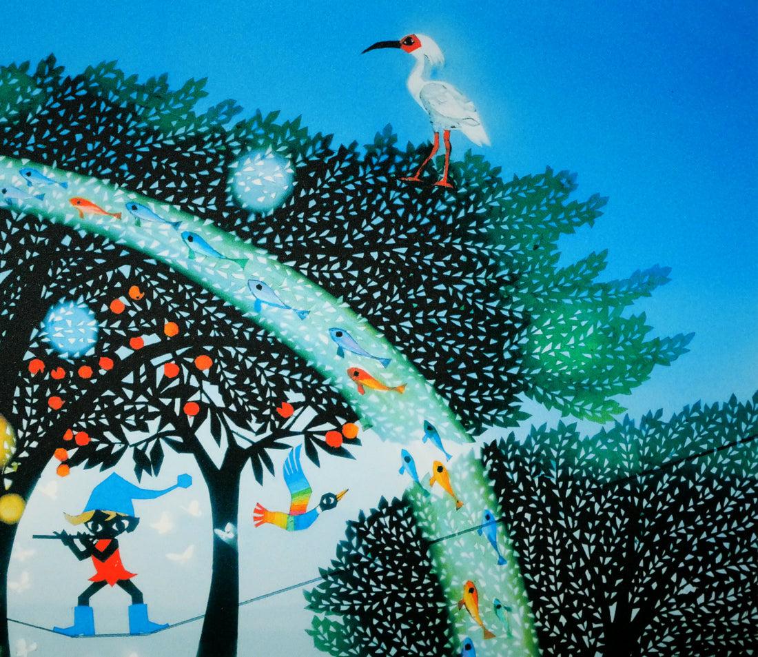 藤城清治「生きるよろこび」レフグラフ版画　拡大画像2