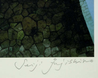 藤城清治「荒城の月（日本の愛唱歌・4月）」レフグラフ版画　本人直筆鉛筆サイン