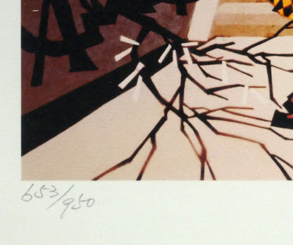 藤城清治「手まり歌（日本の愛唱歌・1月）」レフグラフ版画　限定番号（ed,653/950）