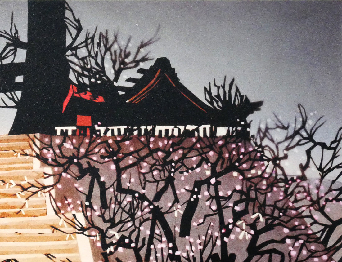 藤城清治「手まり歌（日本の愛唱歌・1月）」レフグラフ版画　拡大画像2
