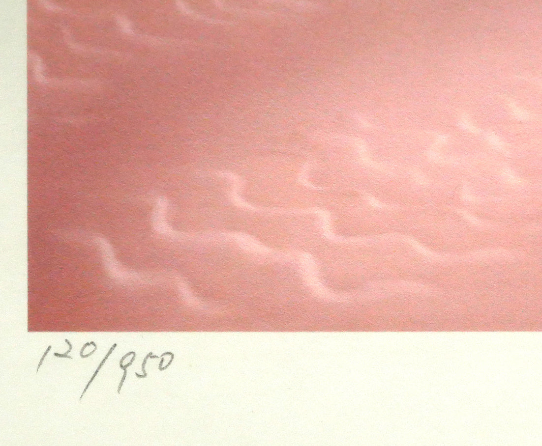 藤城清治「月の砂漠（日本の愛唱歌・9月）」レフグラフ版画　限定番号（ed,120/950）