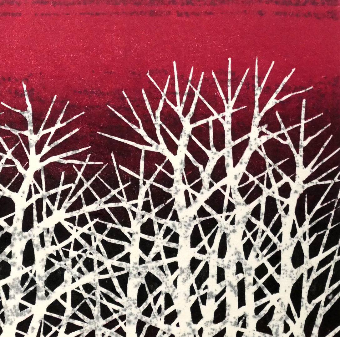 藤田不美夫「曙K」木版画　拡大画像2