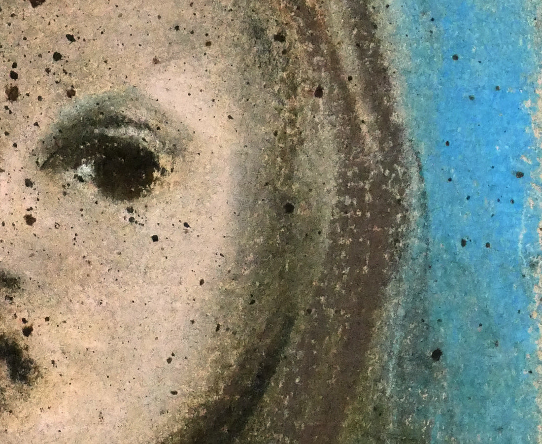 藤田嗣治「子供」パステル・ガッシュ・紙　拡大画像4