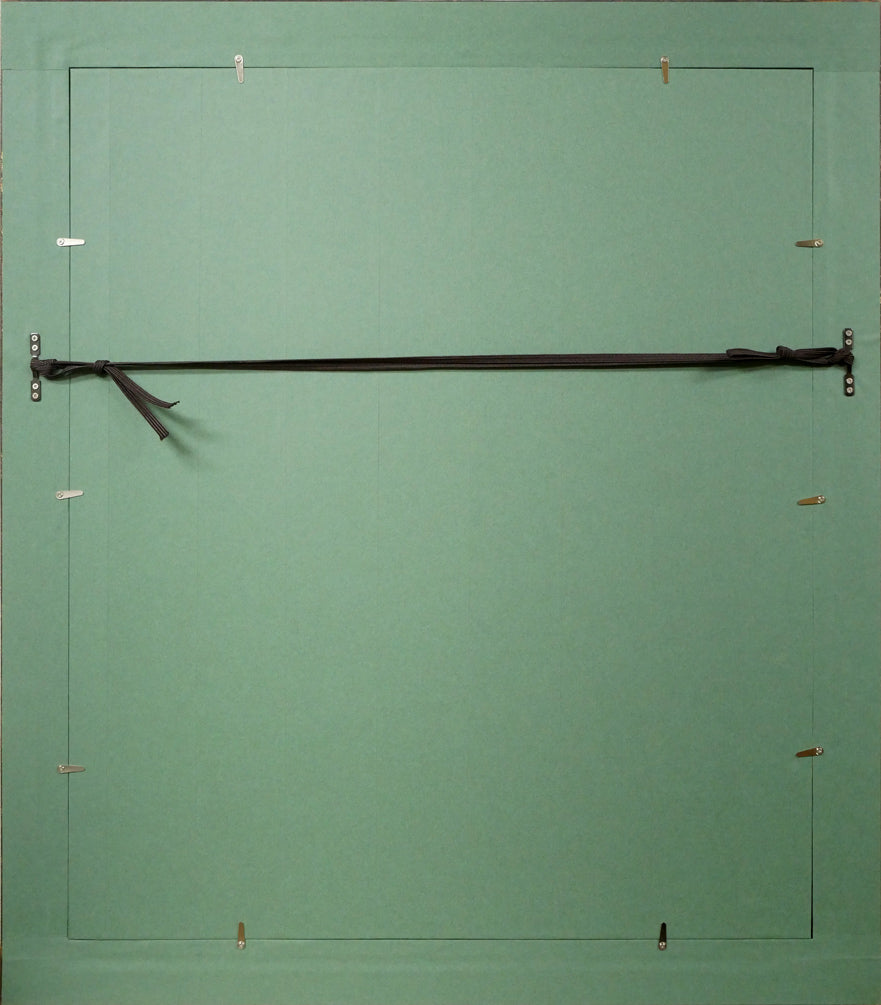 藤田嗣治「裸婦」鉛筆・コンテ・紙・8号大　額縁裏側画像