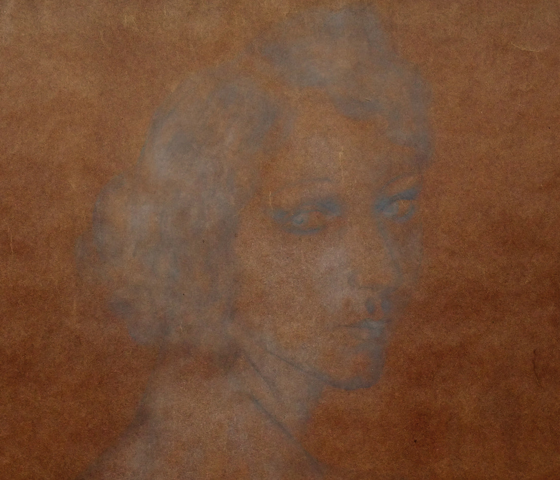 藤田嗣治「裸婦」鉛筆・コンテ・紙・8号大　拡大画像2