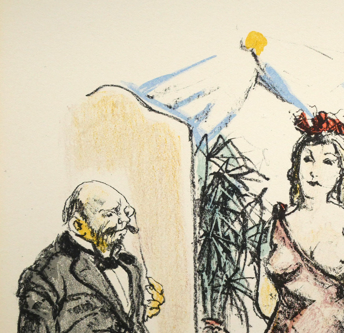 藤田嗣治「娼婦の館（「四十雀」より）」リトグラフ　拡大画像1