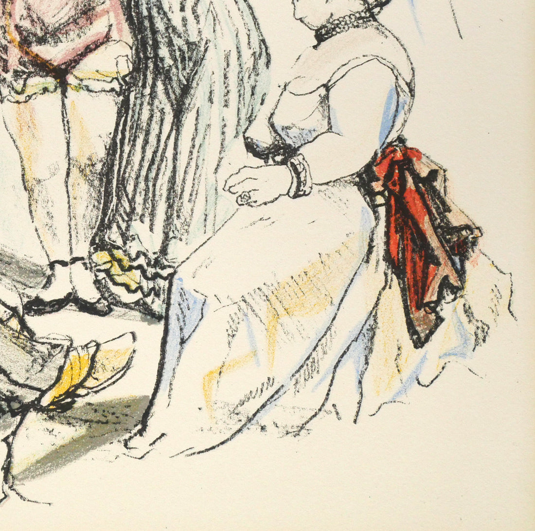 藤田嗣治「娼婦の館（「四十雀」より）」リトグラフ　拡大画像4