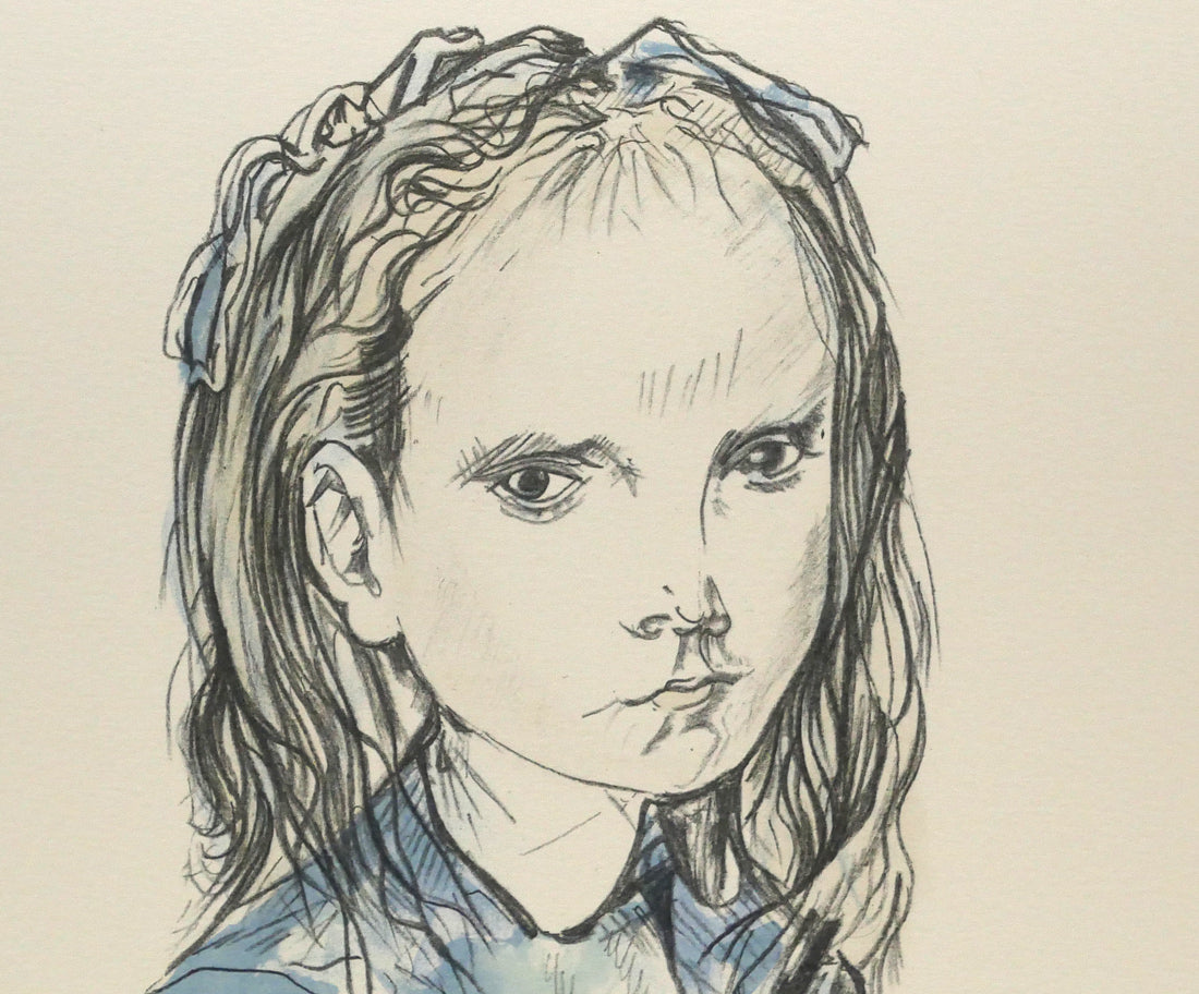 藤田嗣治「手紙を持つ少女」リトグラフ 絵画買取・販売の小竹美術