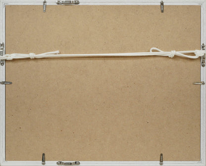 福井正治「群像」水彩画（グアッシュ）　額縁裏側画像