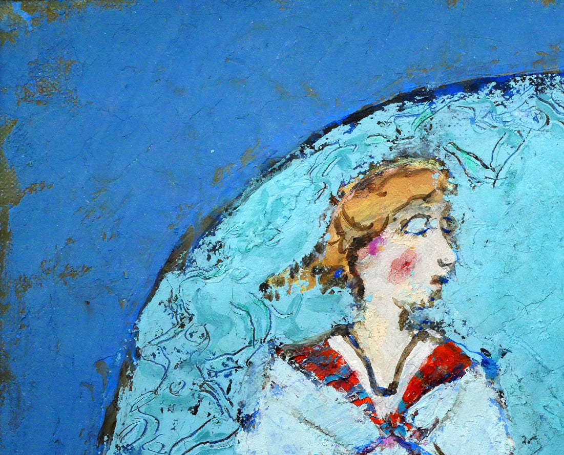 福井正治「マリオネット」油絵・F8号　拡大画像1