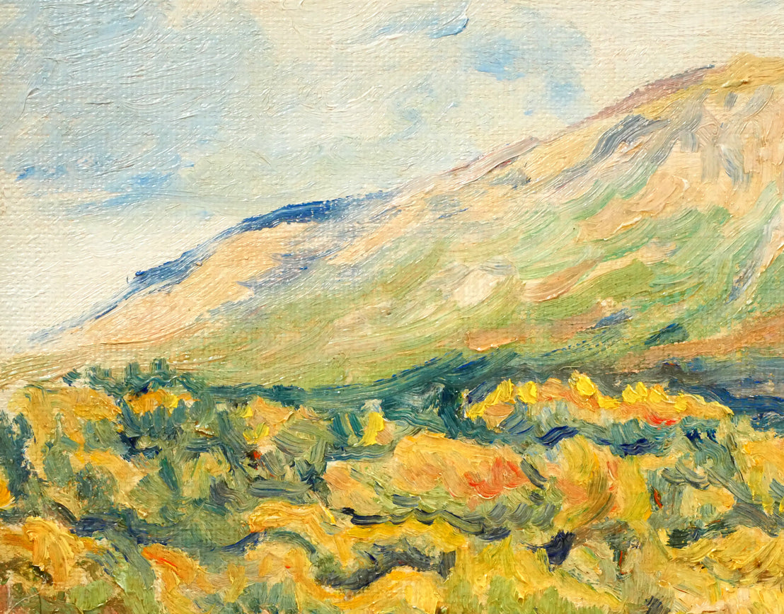 福井凱將「雌阿寒岳」油絵・F4号　拡大画像1