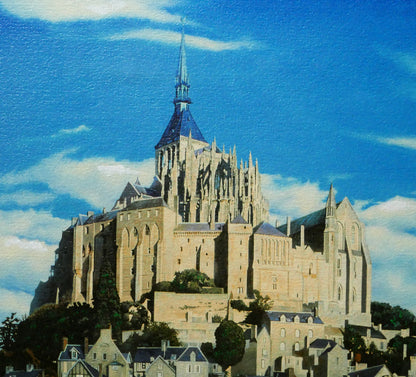 福島励史「モンサンミッシェル（フランス世界遺産）」リトグラフ　拡大画像7
