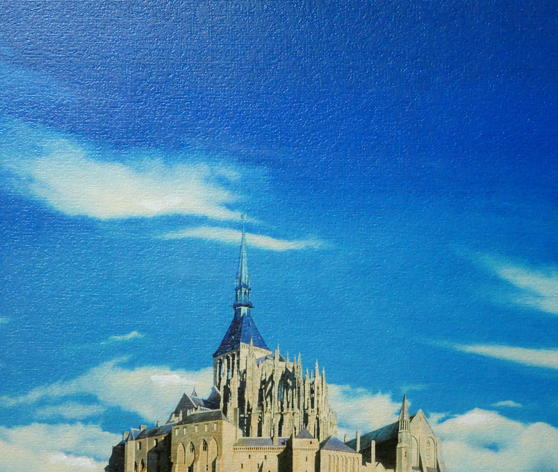 福島励史「モンサンミッシェル（フランス世界遺産）」リトグラフ　拡大画像2