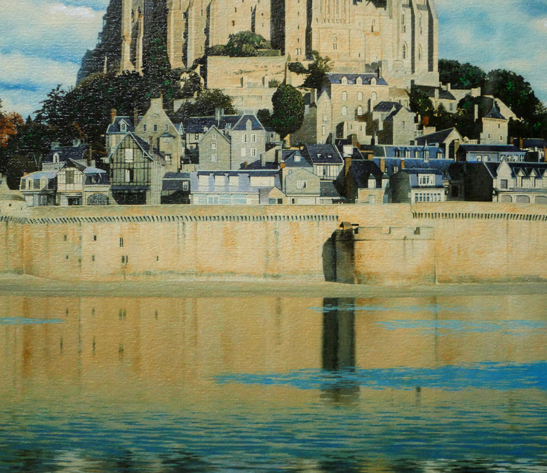 福島励史「モンサンミッシェル（フランス世界遺産）」リトグラフ　拡大画像5