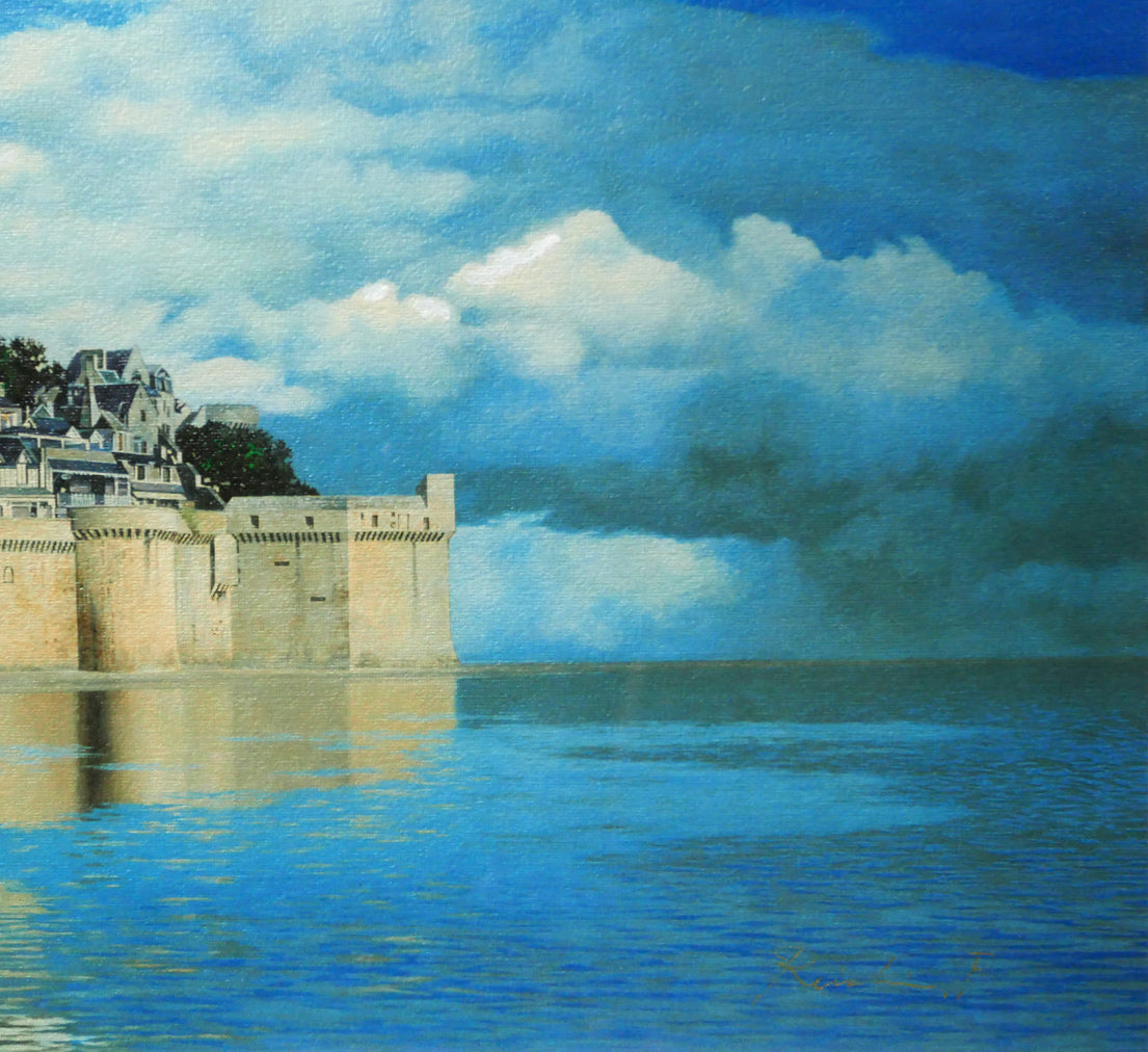 福島励史「モンサンミッシェル（フランス世界遺産）」リトグラフ　拡大画像6