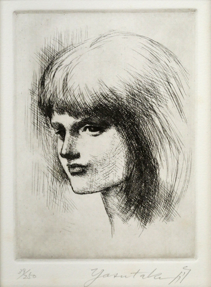 舟越保武「ANNA」銅版画　作品全体画像