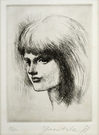 舟越保武「ANNA」銅版画　作品全体画像