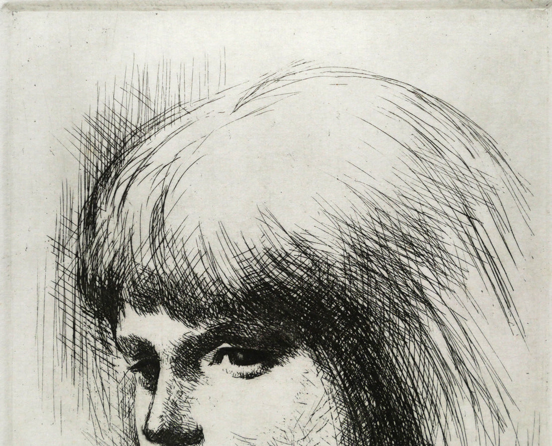 舟越保武「ANNA」銅版画　拡大画像1