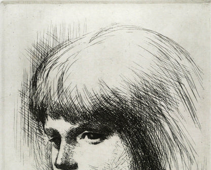 舟越保武「ANNA」銅版画　拡大画像1