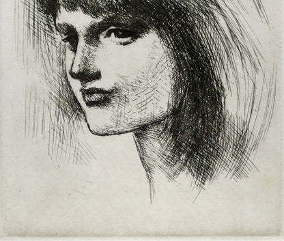 舟越保武「ANNA」銅版画　拡大画像2