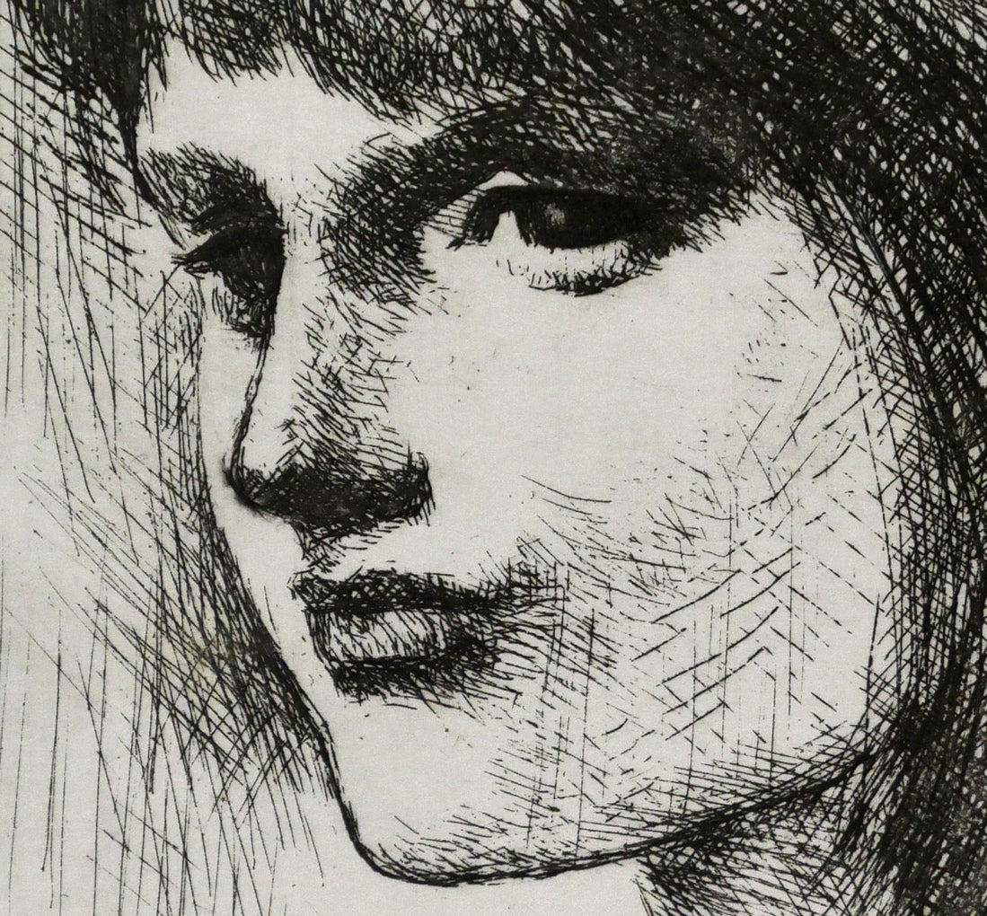 舟越保武「ANNA」銅版画　拡大画像3