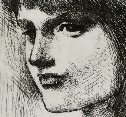 舟越保武「ANNA」銅版画　拡大画像3