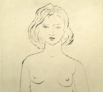 舟越保武「裸婦立像」銅版画　拡大画像1