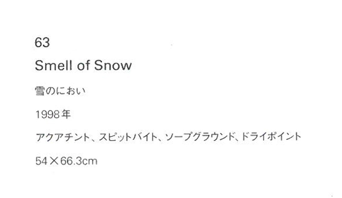 舟越桂「雪のにおい」銅版画　画集拡大画像
