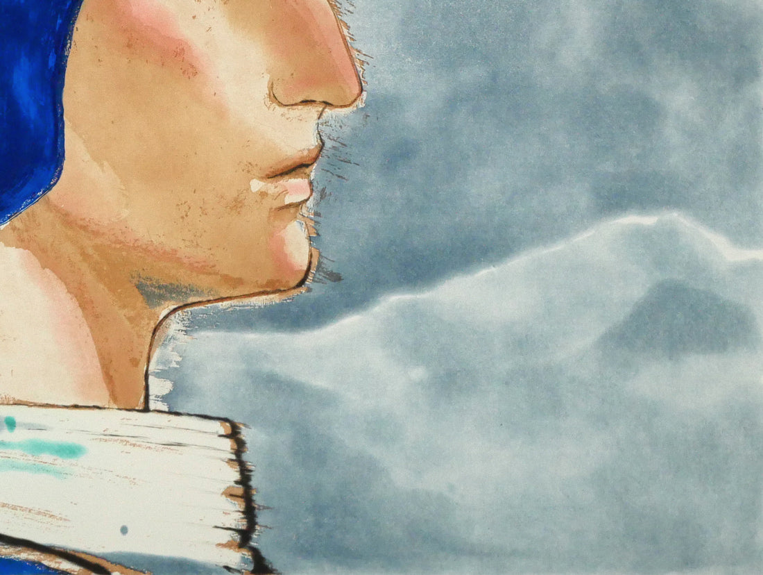 舟越桂「雪のにおい」銅版画　拡大画像4