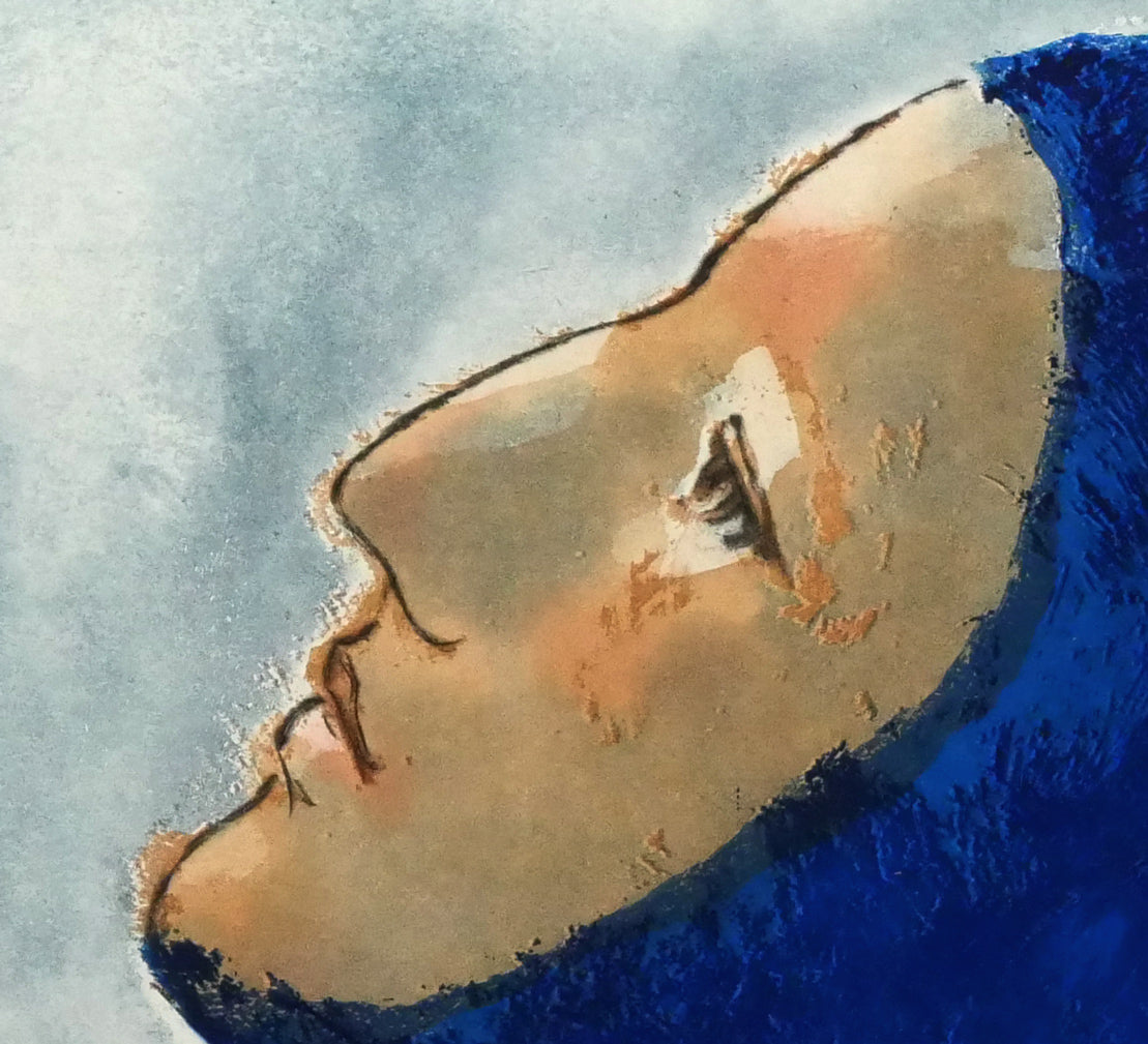 舟越桂「雪のにおい」銅版画　拡大画像5