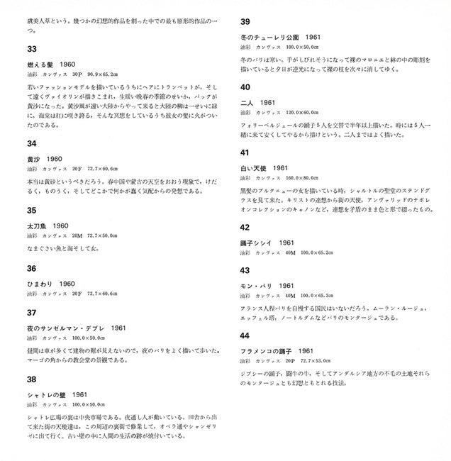 古沢岩美「ひまわり」油絵・F20号　「古沢岩美美術館」画集　掲載内容2