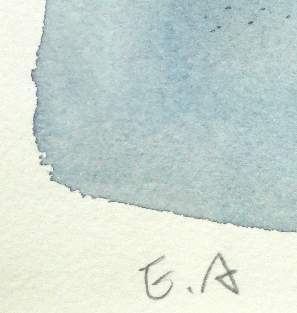 古沢岩美「襲われたコリーヌ」リトグラフに手彩色（パリ制作）　限定番号（ed,E.A＝作家保存版）