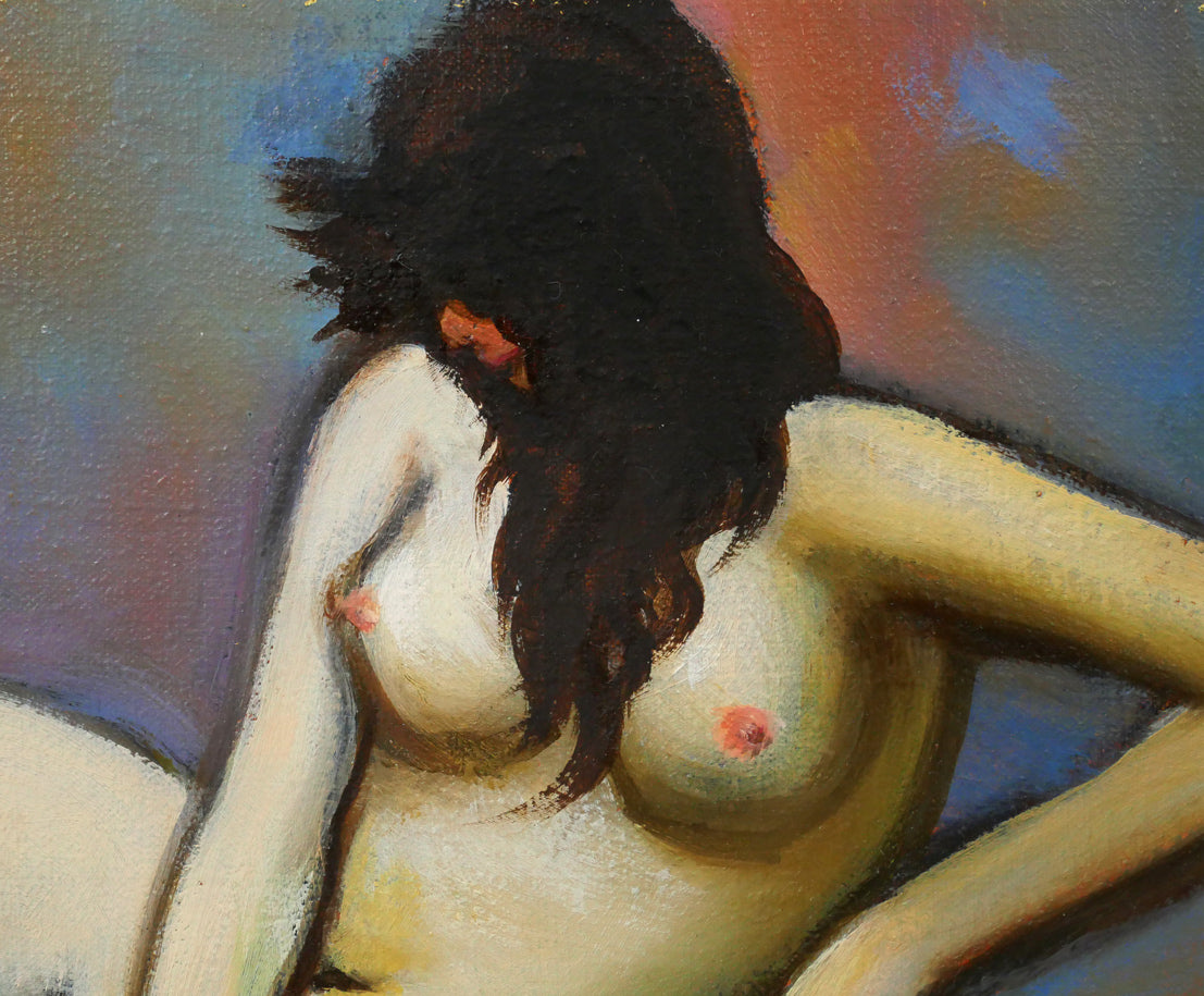 古沢岩美「裸婦」油絵・SM　拡大画像2