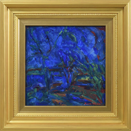 伏木田光夫「ブルーに染まる風景」油絵・S3号