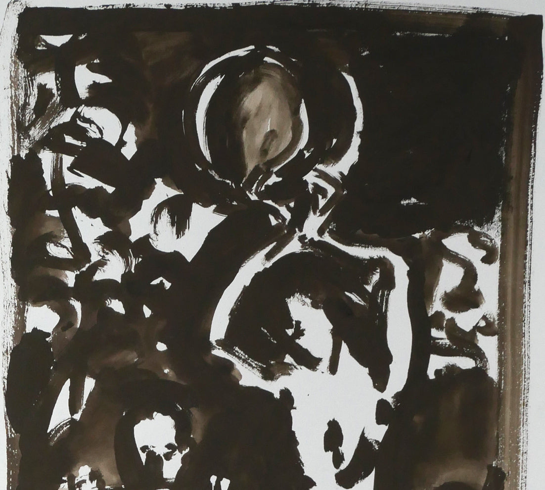伏木田光夫「無題」水彩画・40号　拡大画像1