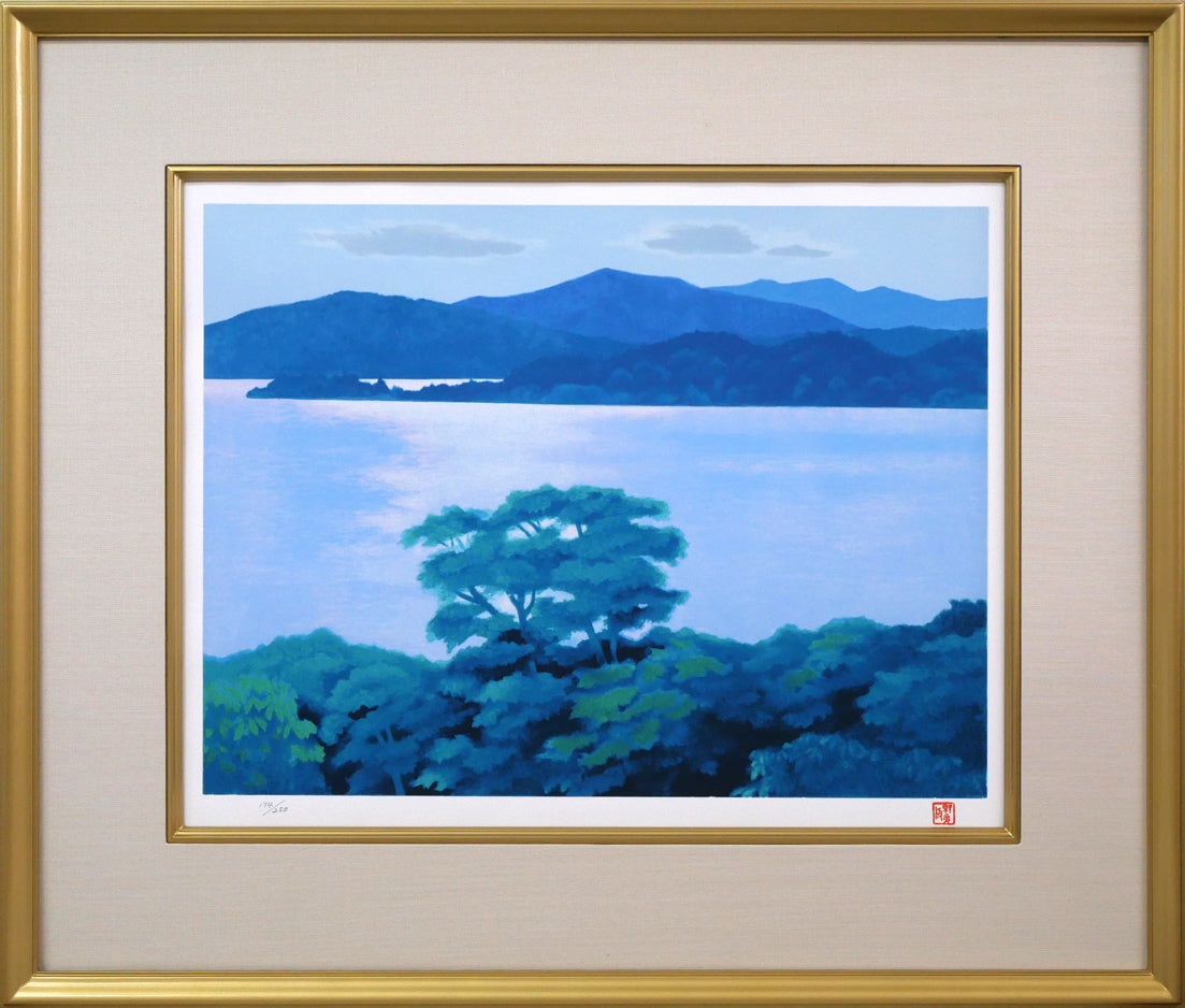 東山魁夷「月明」シルクスクリーン版画（生前作）